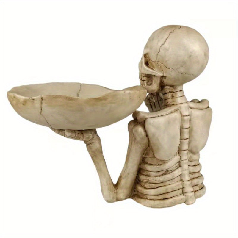 SkeletonServe-Dienblad - Klassieke Hars Schedelkom voor Sleutels & Snacks