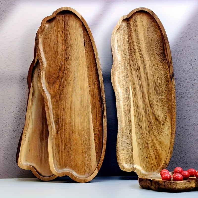 HoutenServeer - Acaciahouten Dienblad voor Eten & Decor | Uniek Ontwerp