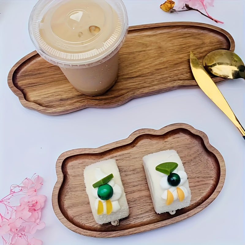 HoutenServeer - Acaciahouten Dienblad voor Eten & Decor | Uniek Ontwerp