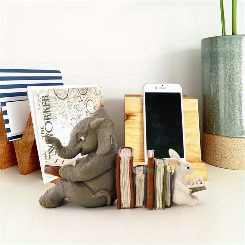 ElephantRabbit - Fermalibri in Resina Animali per Interni ed Esterni