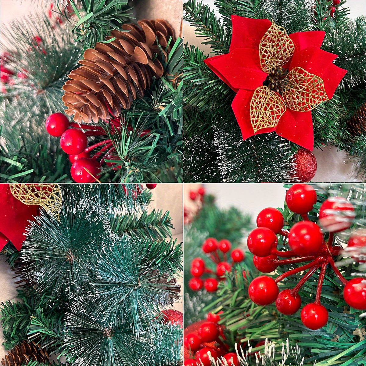 FestiveGlow - Kunstmatige Kerstguirlande met LED-lampjes & Dennenappels