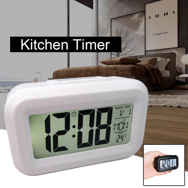 SmartAlarm - Mini LCD Wekker met Muziek en Temperatuurweergave
