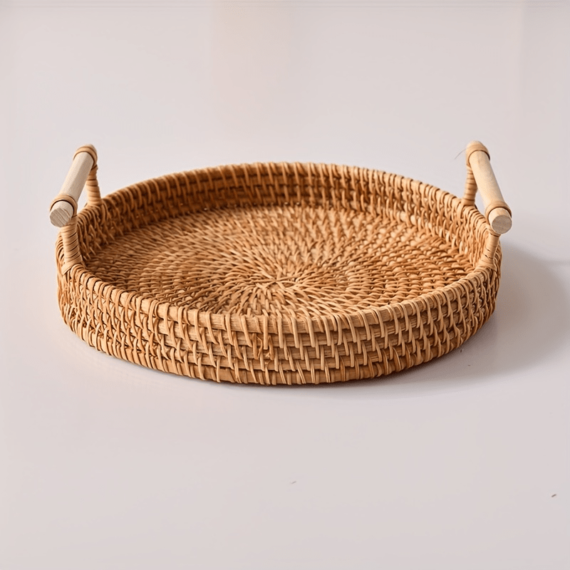 RattanTray - Rieten Onderzetter Dienblad met Handvatten