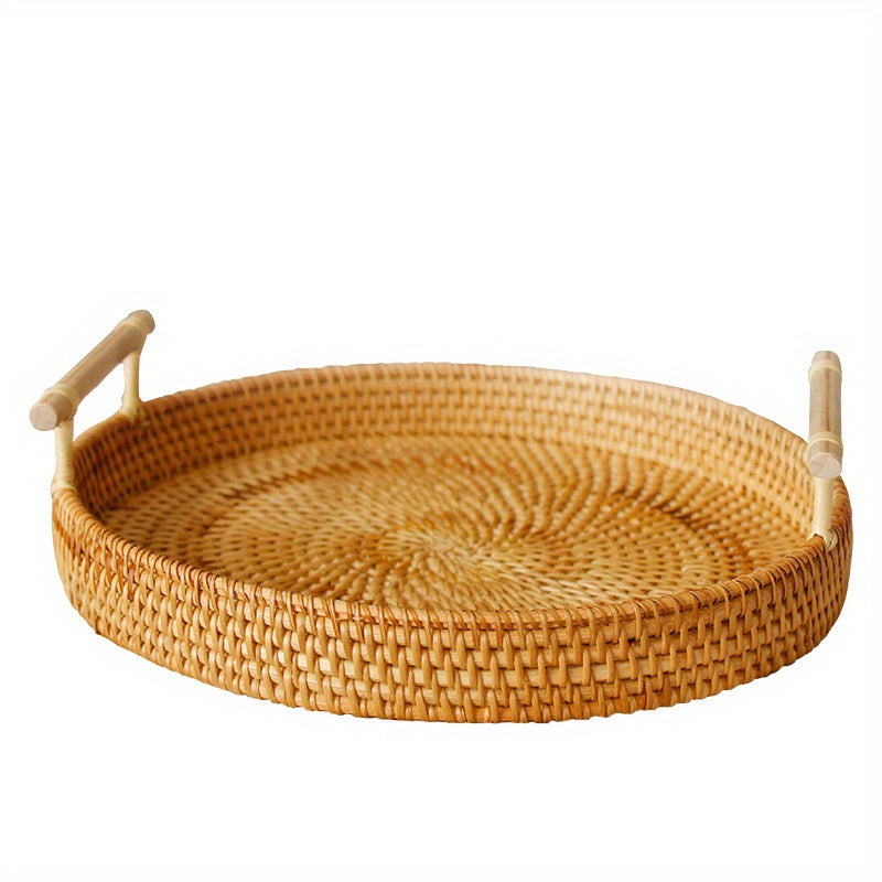 RattanTray - Rieten Onderzetter Dienblad met Handvatten