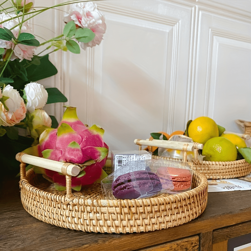 RattanTray - Rieten Onderzetter Dienblad met Handvatten