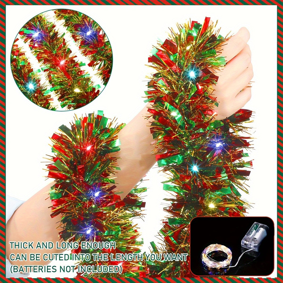 GlowGarland - 2-Pack LED Kerstguirlande met 30 Lampjes
