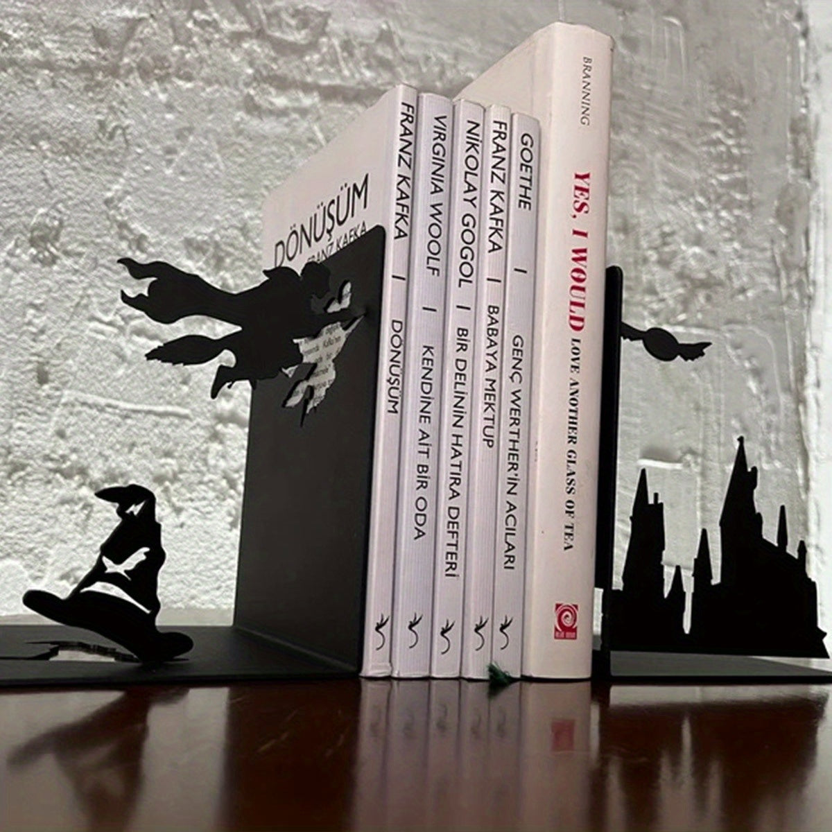 Fermalibri in metallo contemporaneo - Supporto decorativo per libri per casa e festività