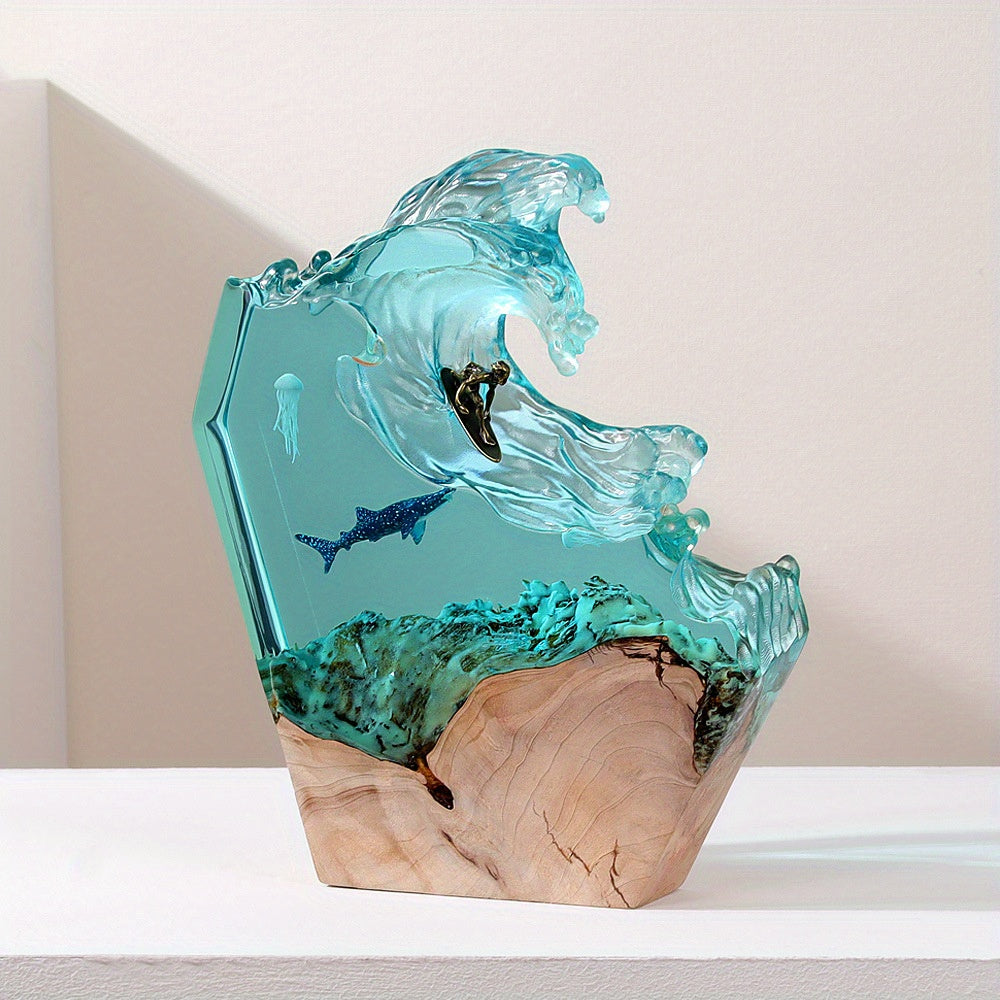 OceanGlow - Handgemaakte Harslamp met Walvis Ontwerp