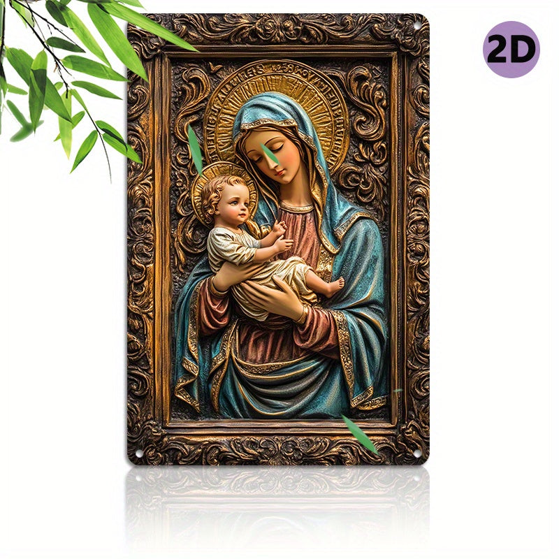 MariaJezus - Vintage Aluminium Wandkunst