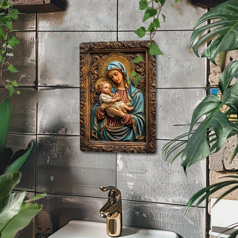MariaJezus - Vintage Aluminium Wandkunst