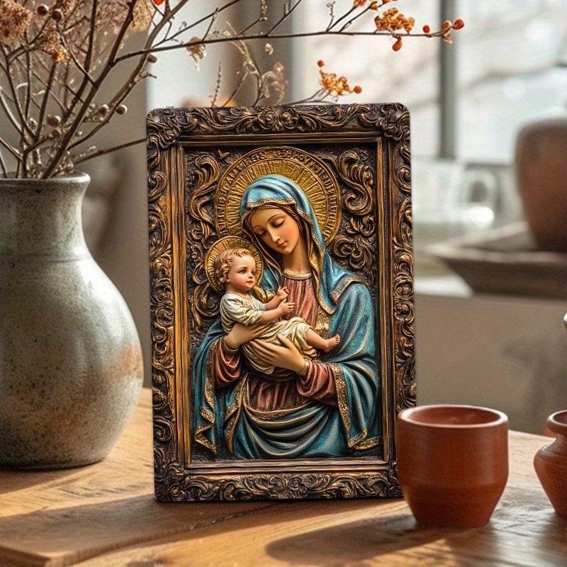 MariaJezus - Vintage Aluminium Wandkunst