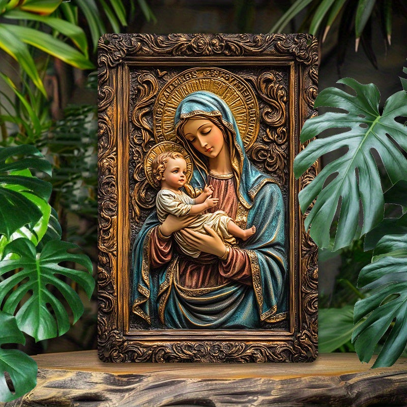 MariaJezus - Vintage Aluminium Wandkunst