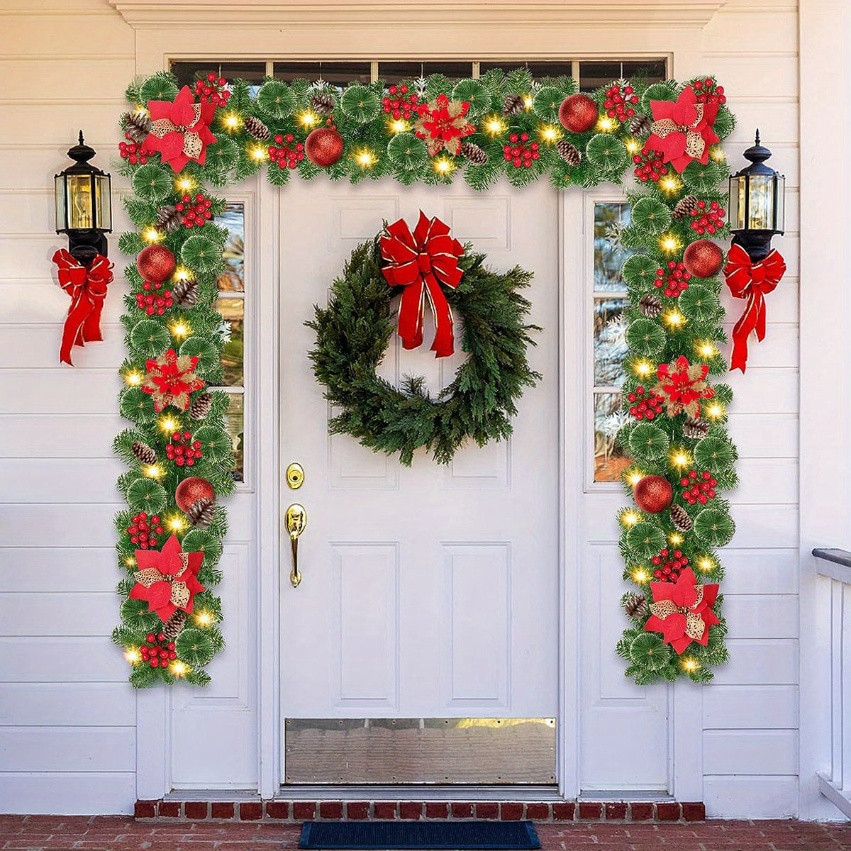 LuxeGarland - Kunstmatige Kerstslinger met LED-verlichting