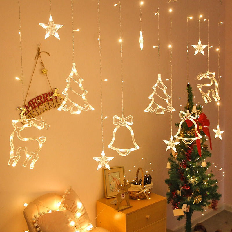 FestiveGlow - USB LED Kerstlichtsnoer met Boom, Rendier & Belvormen