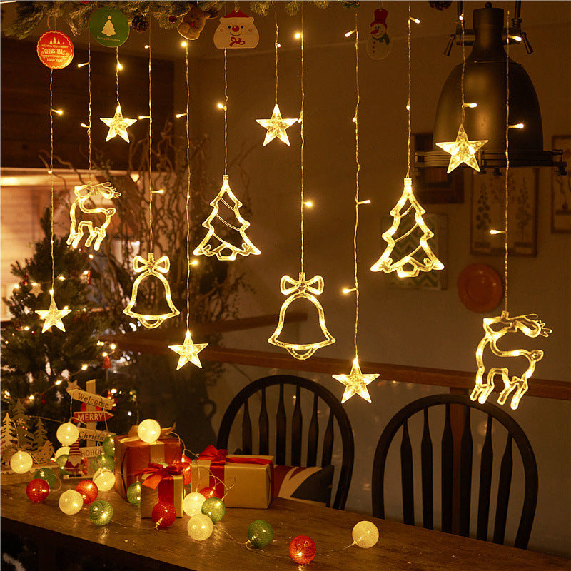FestiveGlow - USB LED Kerstlichtsnoer met Boom, Rendier & Belvormen