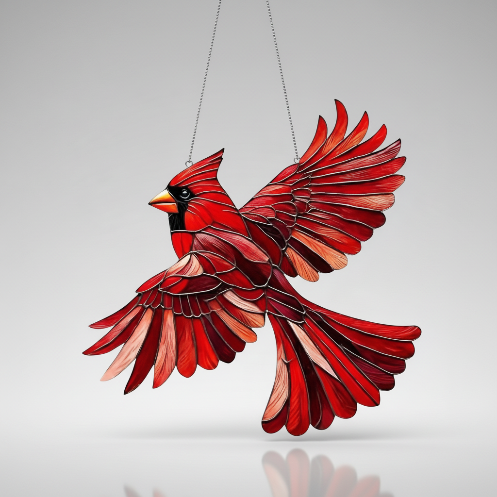 Decoração de Janela Apanhador de Sol Beija-flor Colorido Acrílico Decoração Suspensa