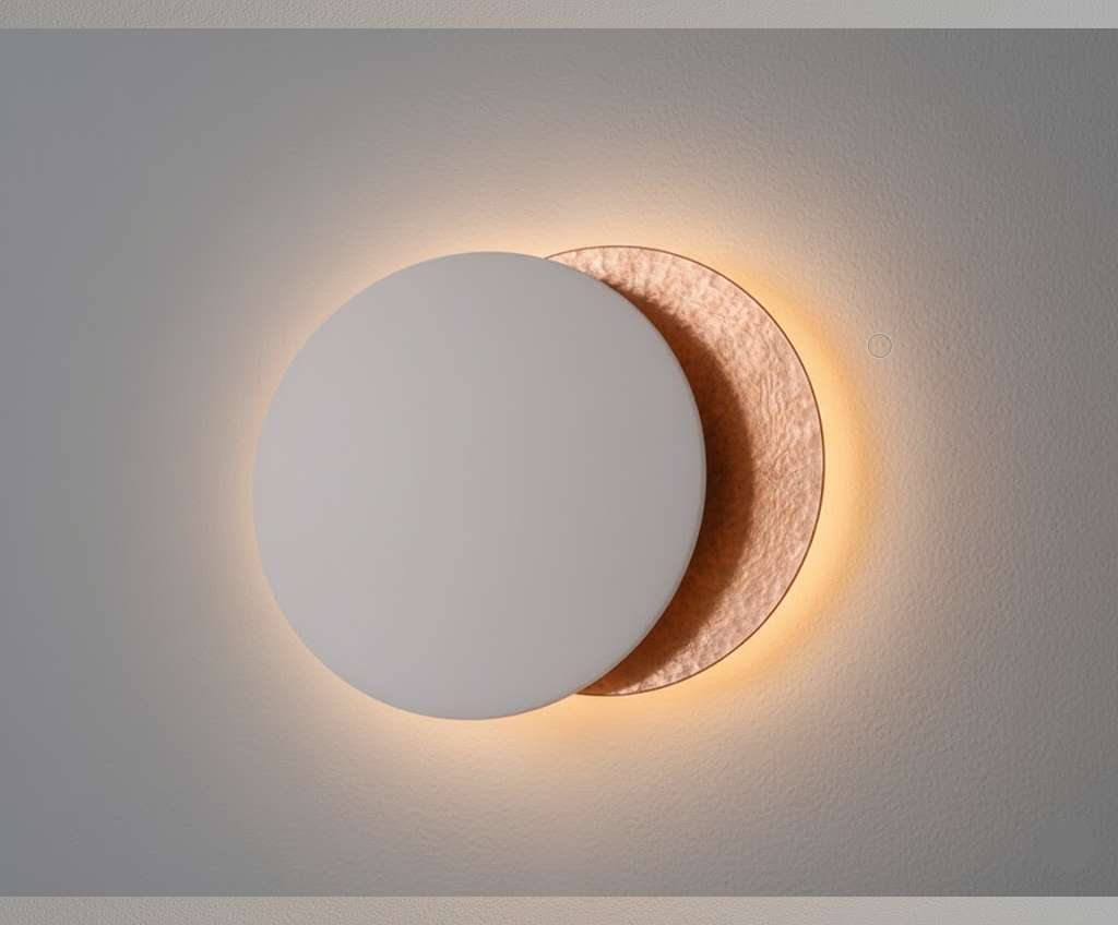 Elif LED Wandlamp - Goud/Rood Brons Metaal