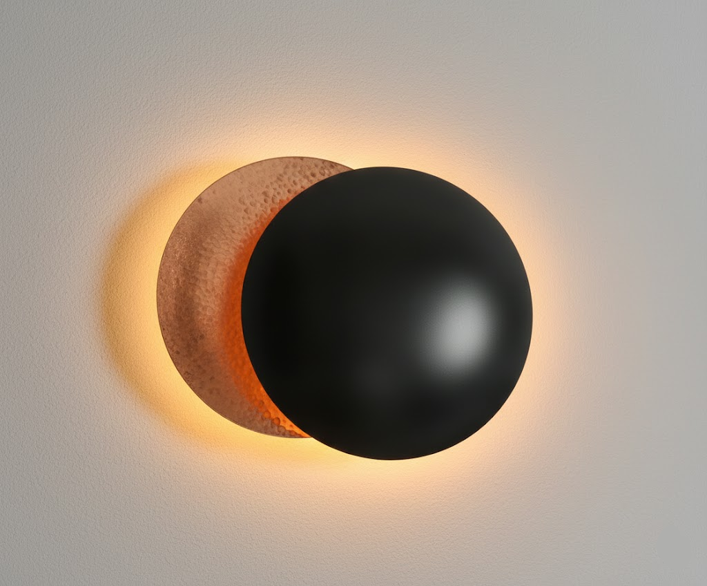 Elif LED Wandlamp - Goud/Rood Brons Metaal