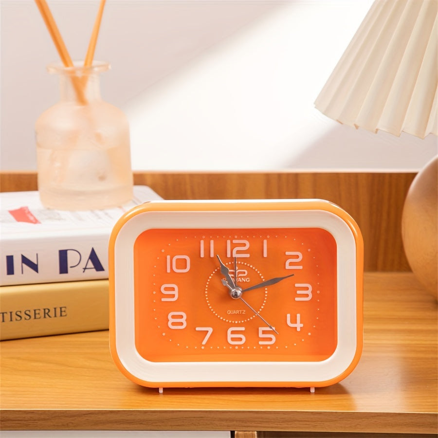 TimeCharm - Klassieke Rechthoekige Wekker met Snoepkleurig Design