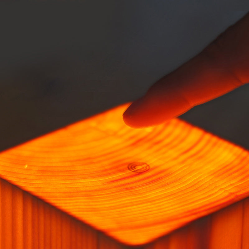 LumiHout - LED Tafellamp met Accu en Touch Control