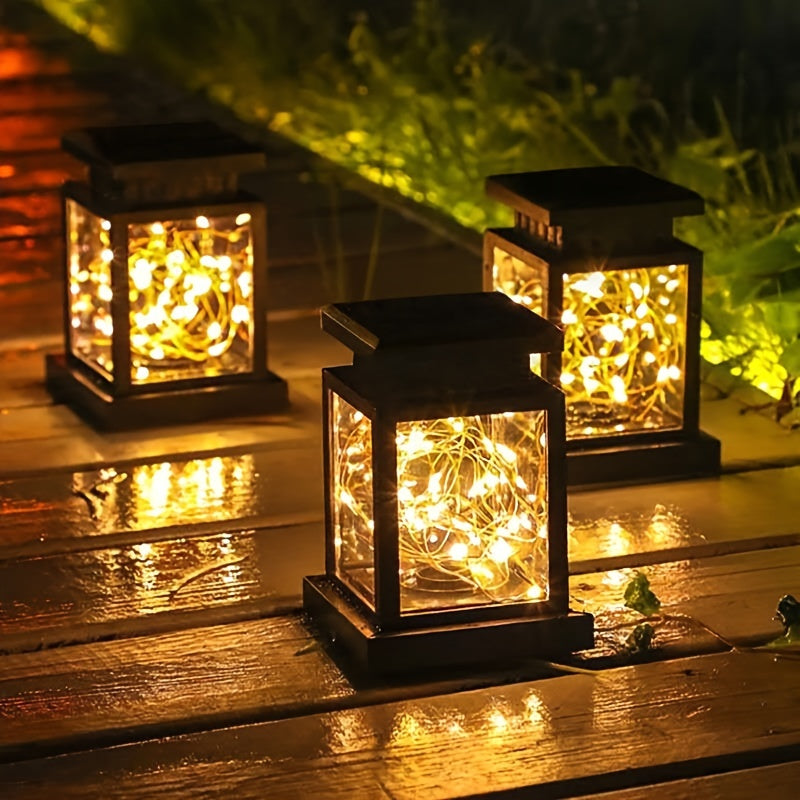 SolarLantern - 1/3/4 Pezzi Lanterne Solari Appese Impermeabili, Decorazioni da Giardino e Addobbi Natalizi