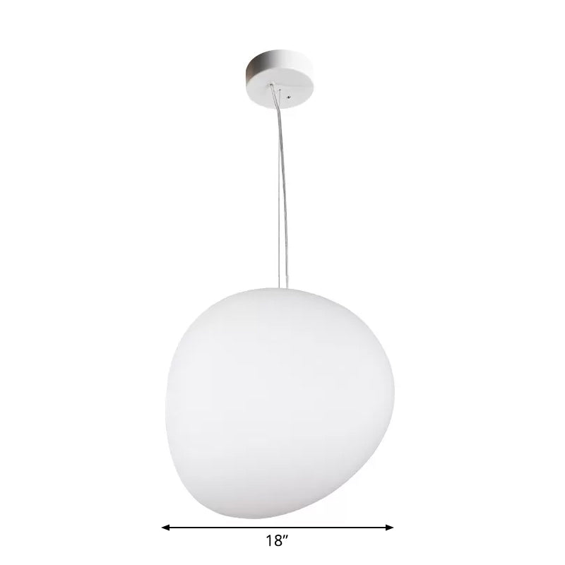 LuxeGlow - Zwevende Kiezel Eetkamer Hanglamp van Hoogwaardig Plastic met 1 Lamp