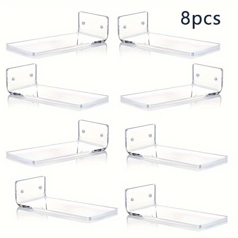 AcrylicDisplay - 4/6/8 Stuks Transparante Acryl Zwevende Schoenenplanken
