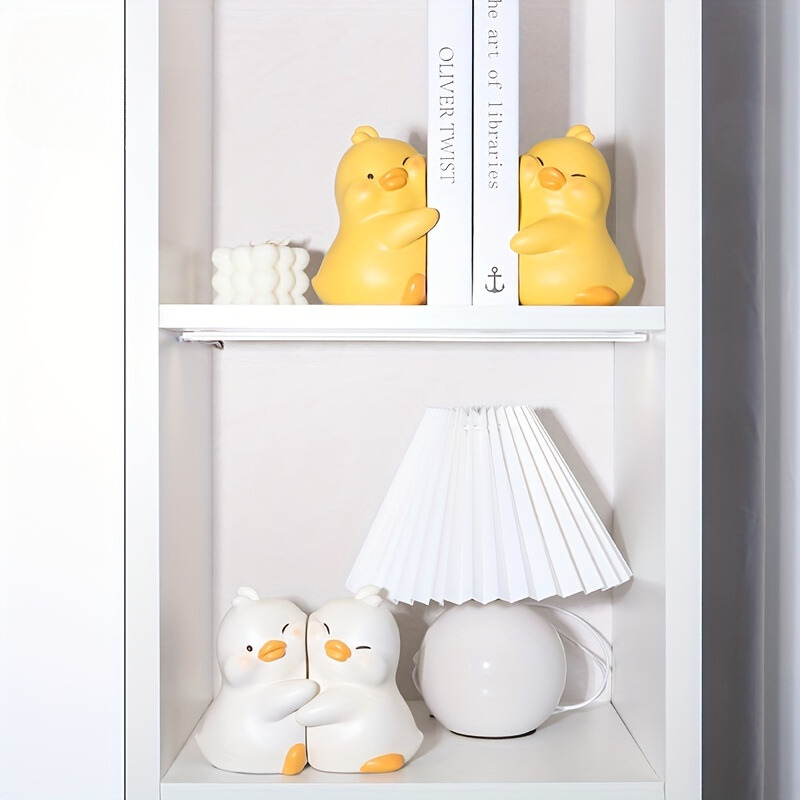 AnimalDecor - Set van Schattige Dieren Boekensteunen - Eend, Olifant, Panda
