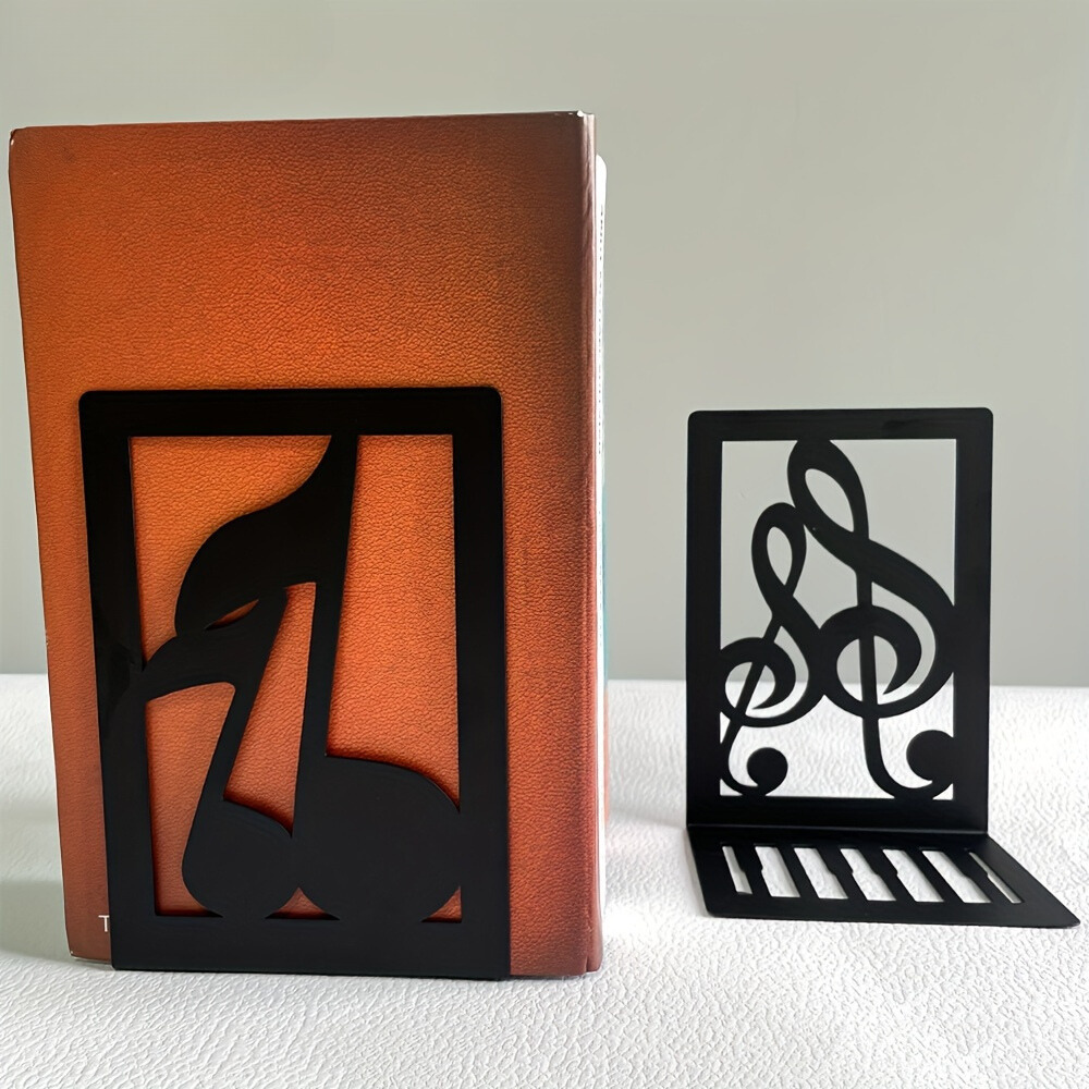 BlackNote - Metalen Boekensteunen voor Kantoor & Huisdecoratie, 1 Paar