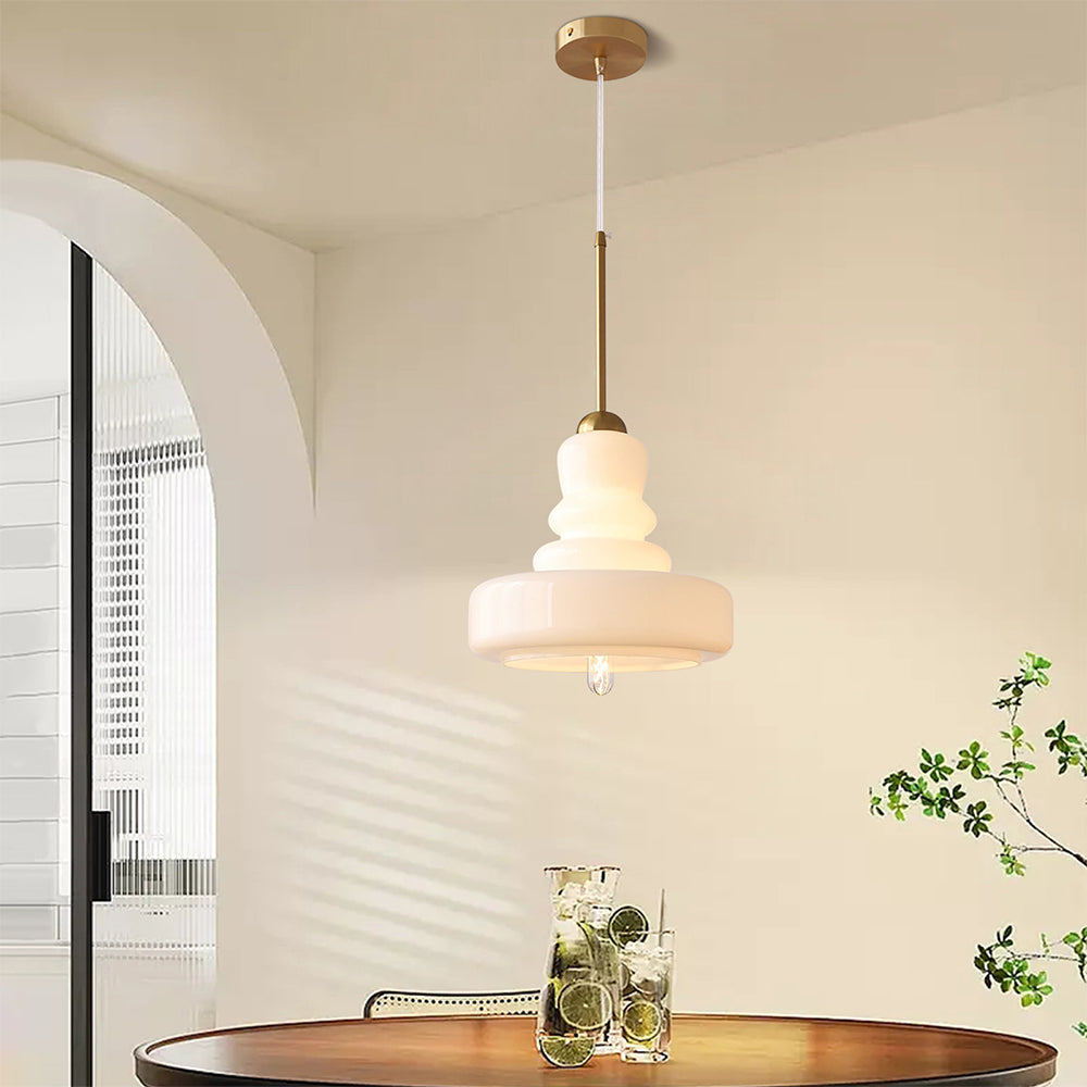 Lampada a sospensione Bauhaus colorata a forma di zucca