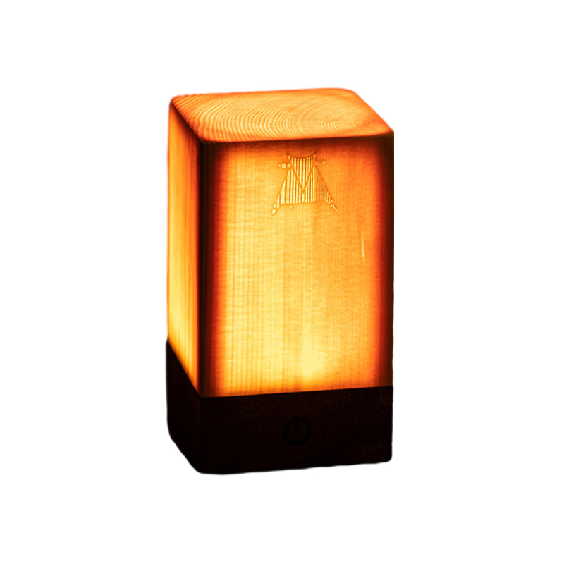 LumiHout - LED Tafellamp met Accu en Touch Control