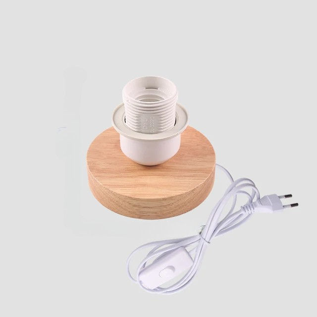 RetroWood - Houten Tafellamp met Lichtbol voor Sfeervolle Verlichting
