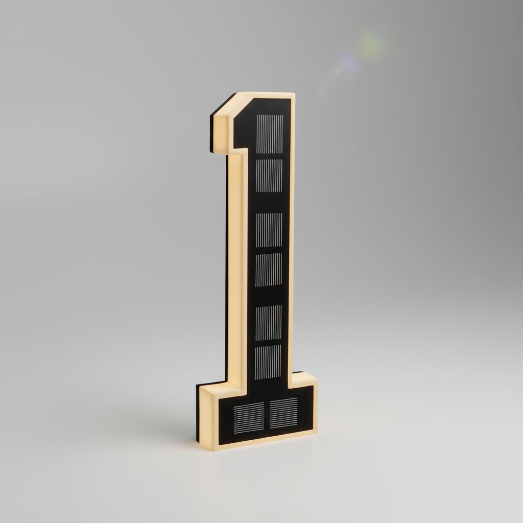 Solar House Number Light LED Display Waterproof Solar Powered