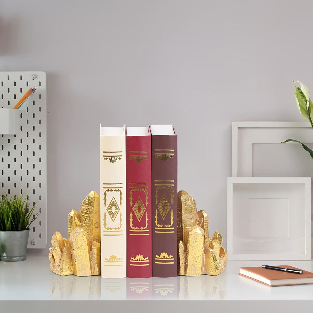 CrystalForm - Set di 2 Fermalibri in Resina Stile Vintage