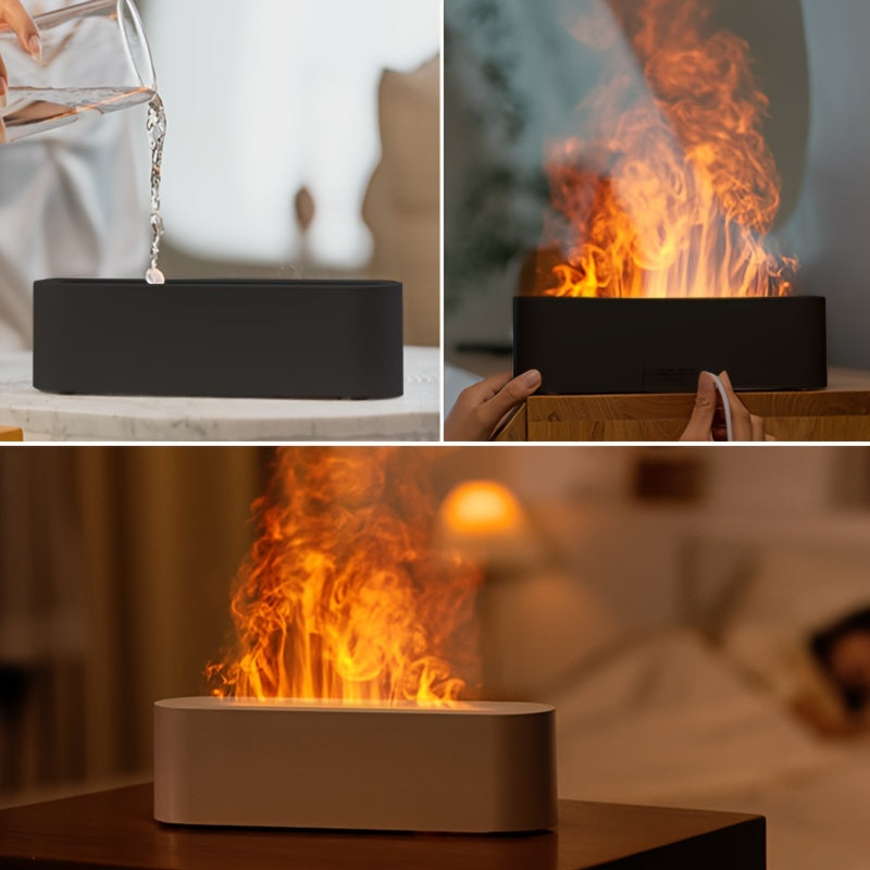 FlameGlow - USB Aromalamp met Vlam Effect en RGB Verlichting