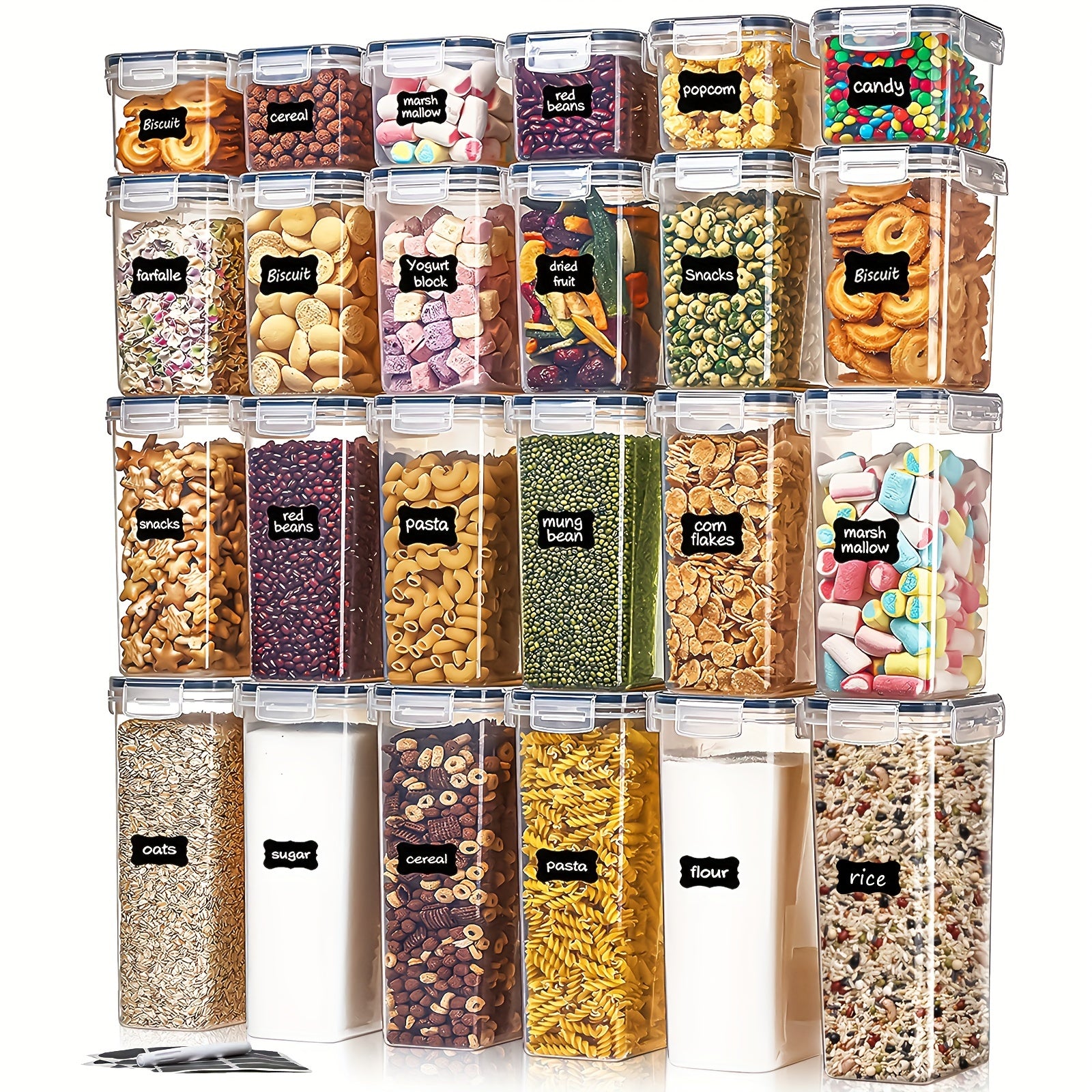 24-piece airtight food storage containers with lids - BPA-free