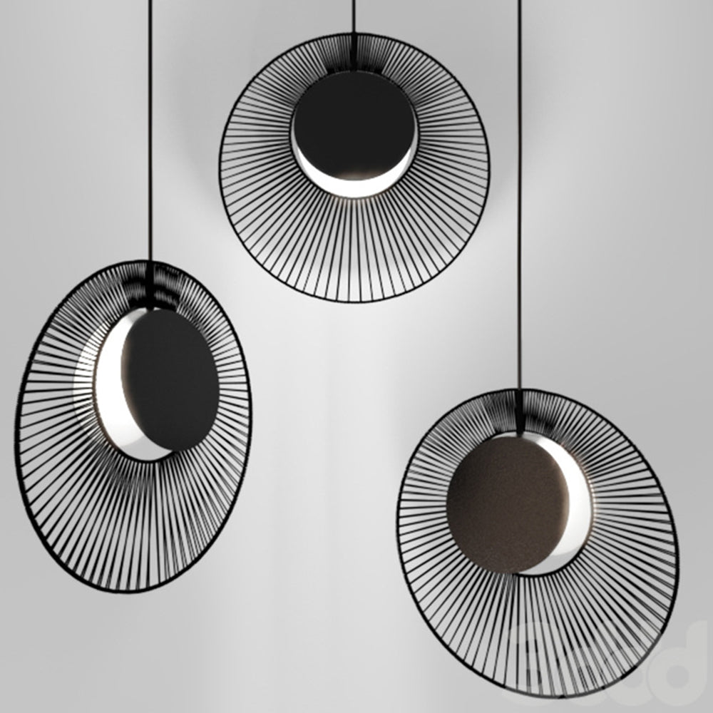 Minimalist Black Metal Pendant Lamp for Dining Room