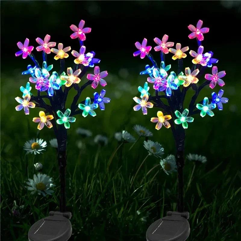 LumiBlossom - Solar LED String Light with Peach Blossom – Weatherproof & Energy Efficient