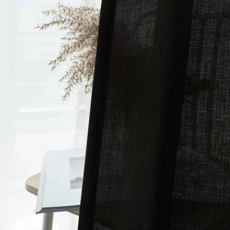 Purple Semi-Transparent Curtains Soft Roof