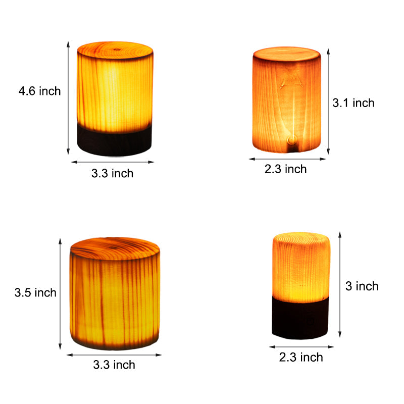 LumiHout - LED Tafellamp met Accu en Touch Control