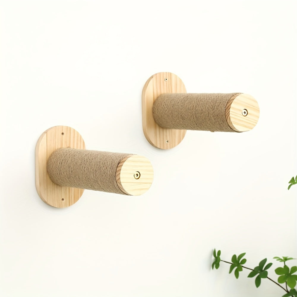 CatClimb - Set van 2 Houten Kattenmuurtrappen voor Katten & Kittens