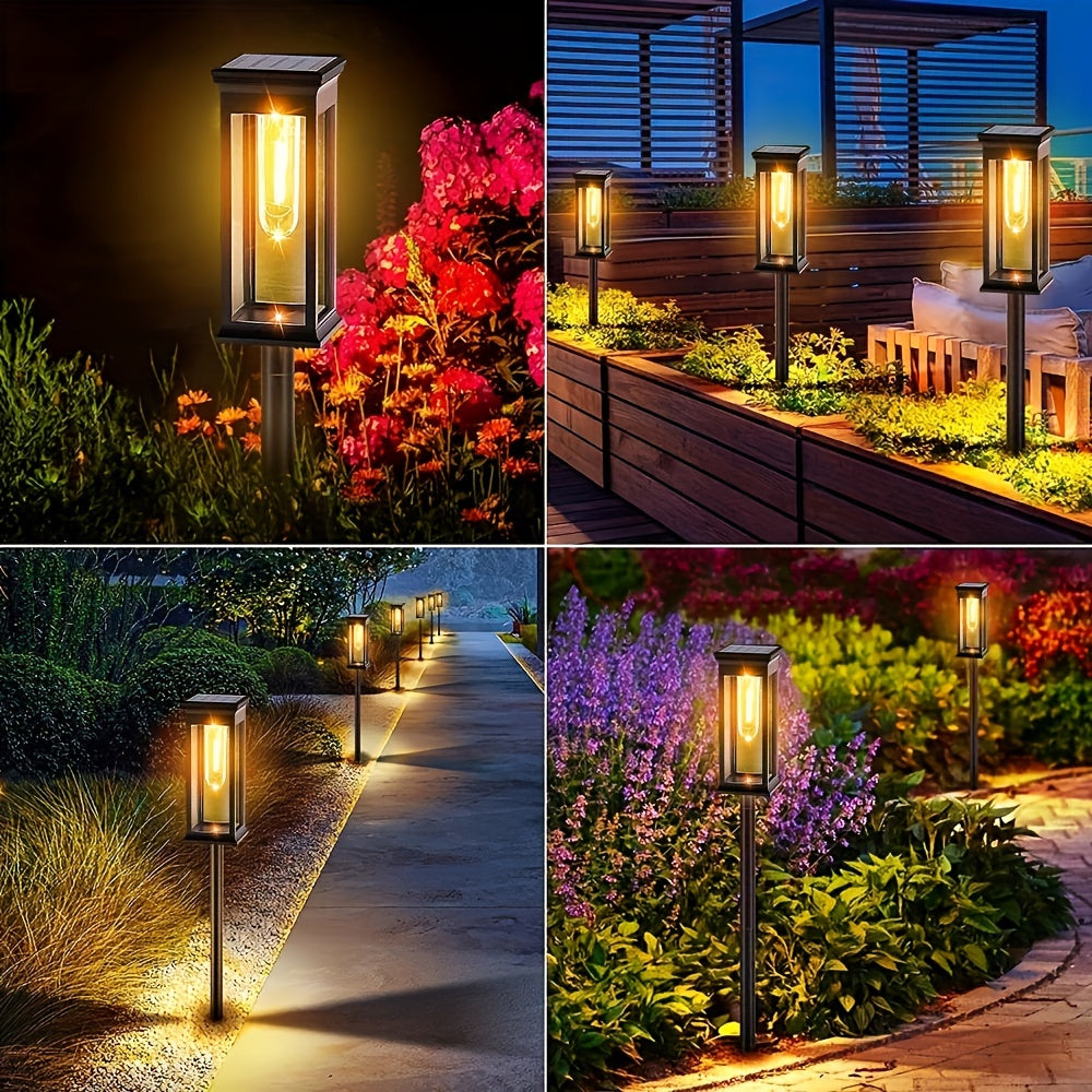 SolarLux - Set de 4 piezas de iluminación solar para jardín IP44 impermeable