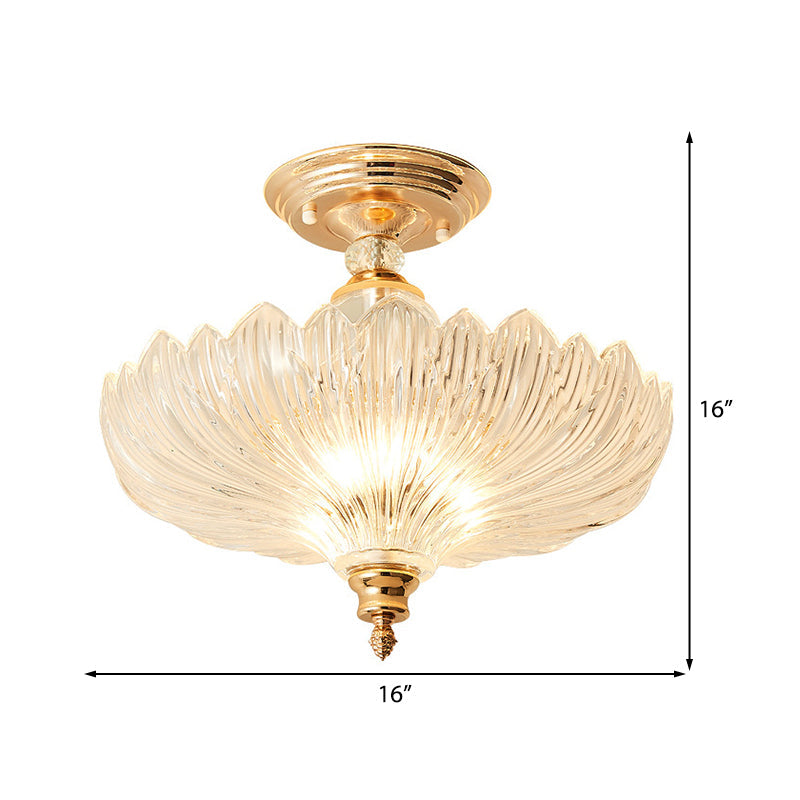 Elegant Black/Gold Ceiling Lamp with Crystals