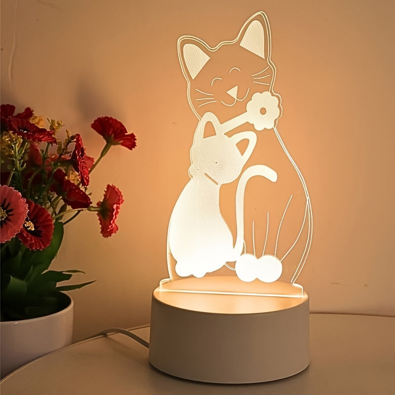 GlowPair - Art Deco Dimbare Katten Nachtlamp