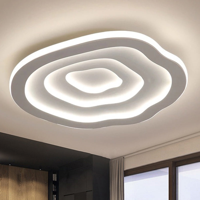 Lamp de Plafond en Acrylique Ondulé, LED Blanc Luminaire Encastrée Lumière Chaude / Blanche