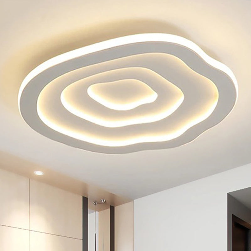 Lamp de Plafond en Acrylique Ondulé, LED Blanc Luminaire Encastrée Lumière Chaude / Blanche
