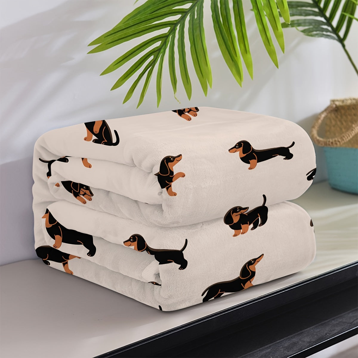 Dachshund Flannel Blanket – Soft, Light, and Cozy Dog Lover Blanket for Bedroom, Couch, or Living Room