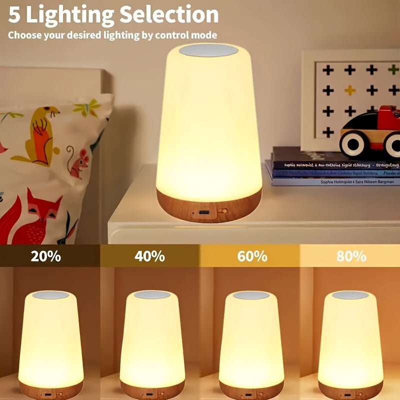 GlowLite - Draagbare Nachtlamp met Touchbediening en 13 RGB Kleuren