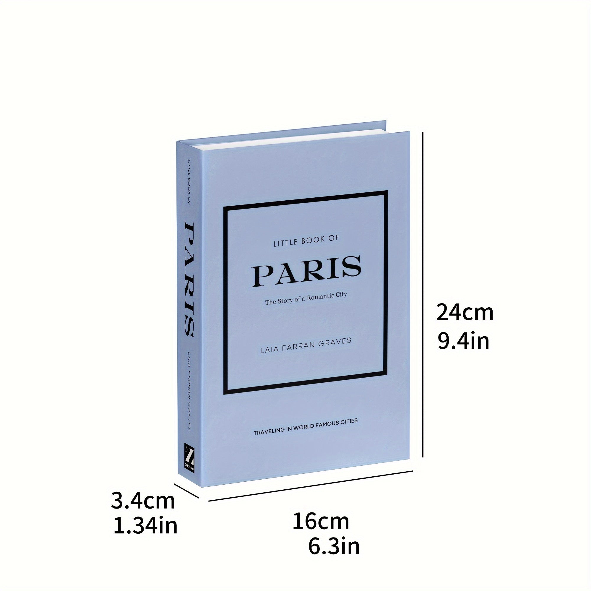 Set classico di fermalibri con 3 libri finti - Elegante decorazione per mensole