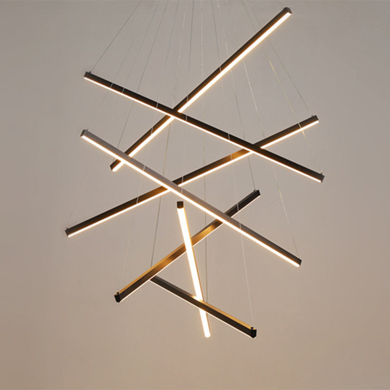 Zwart LED Hanglamp Stijl Minimalistisch Metaal voor Lobby
